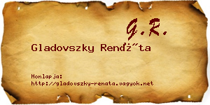 Gladovszky Renáta névjegykártya